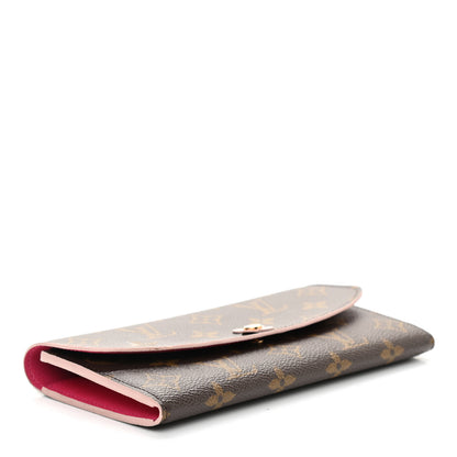 Louis Vuitton Monogram Bloom Flower Emilie Wallet Fuchsia 4 of 8