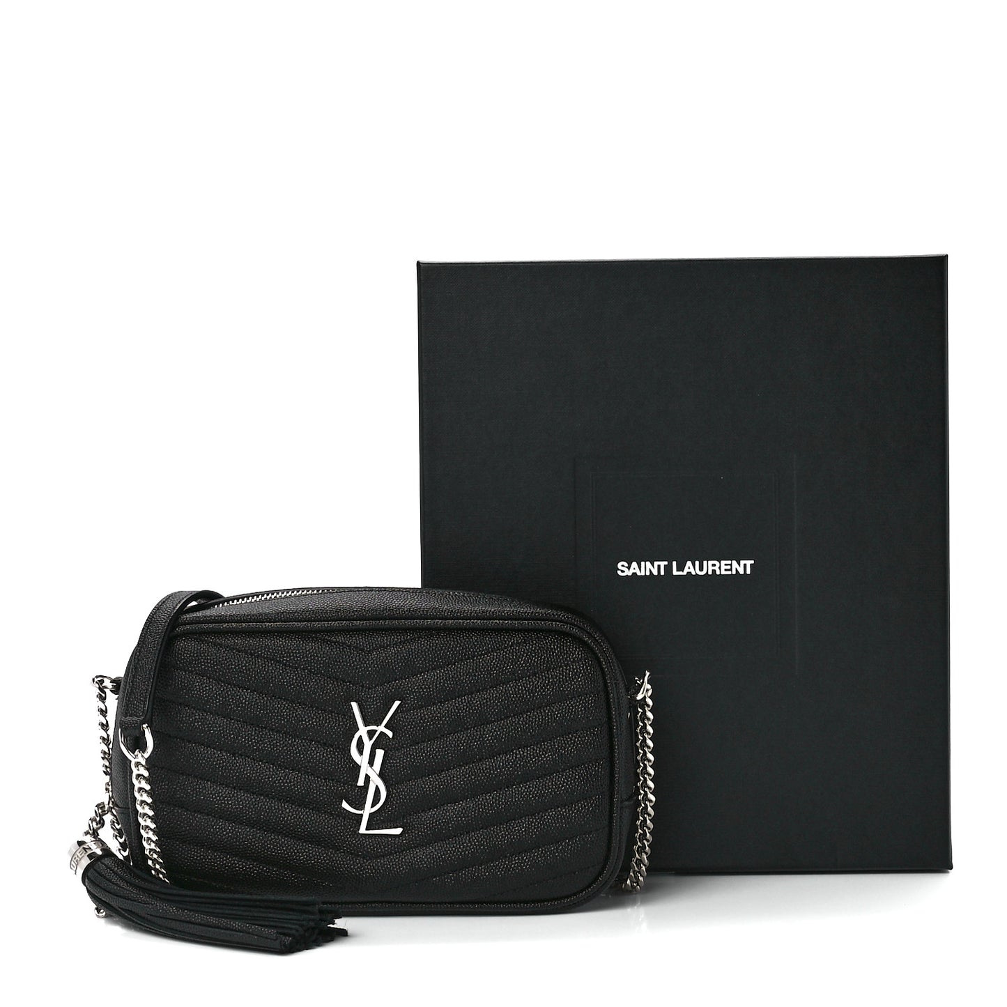 Grain De Poudre Matelasse Monogram Mini Lou Camera Bag Black