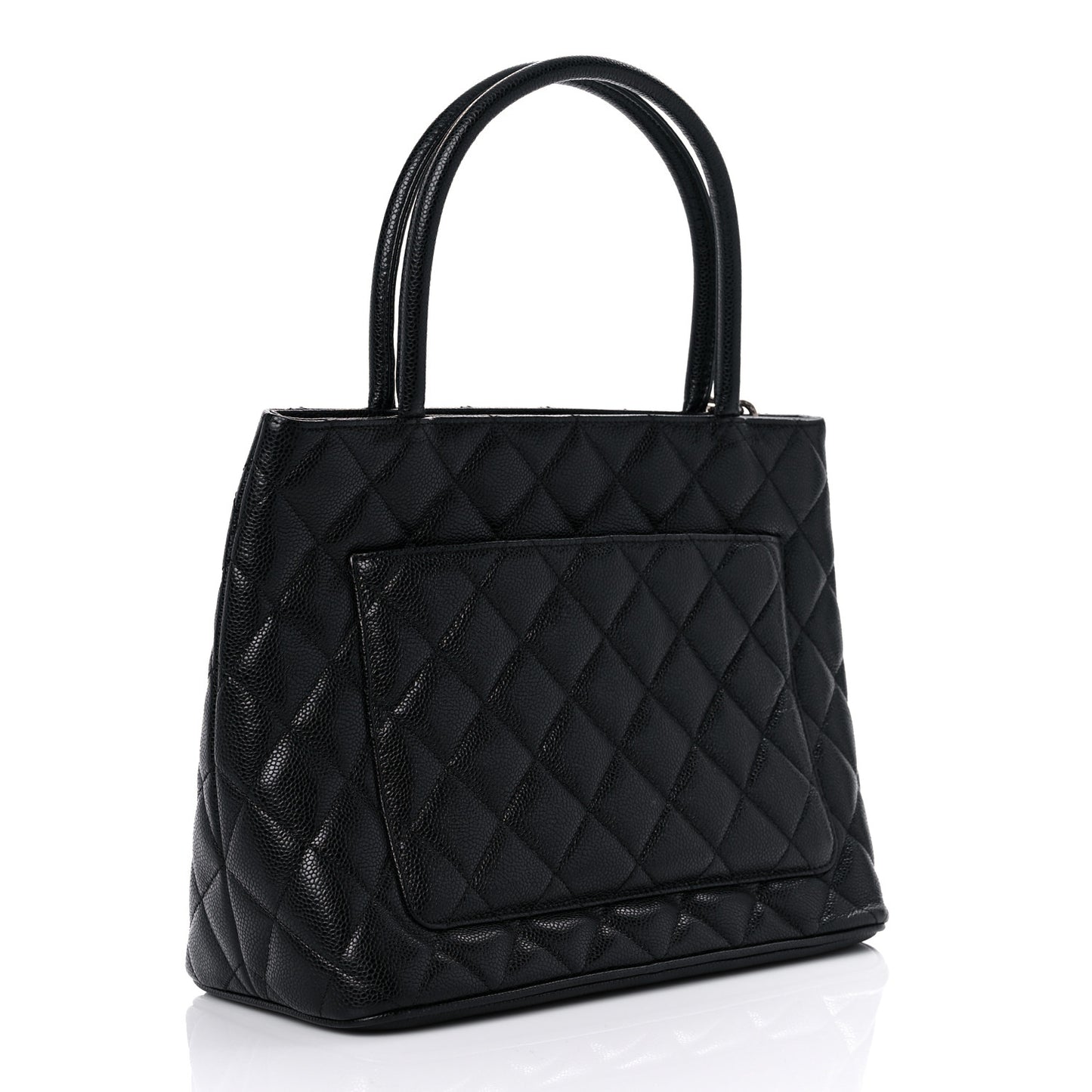 Caviar Quilted Medallion Tote Black