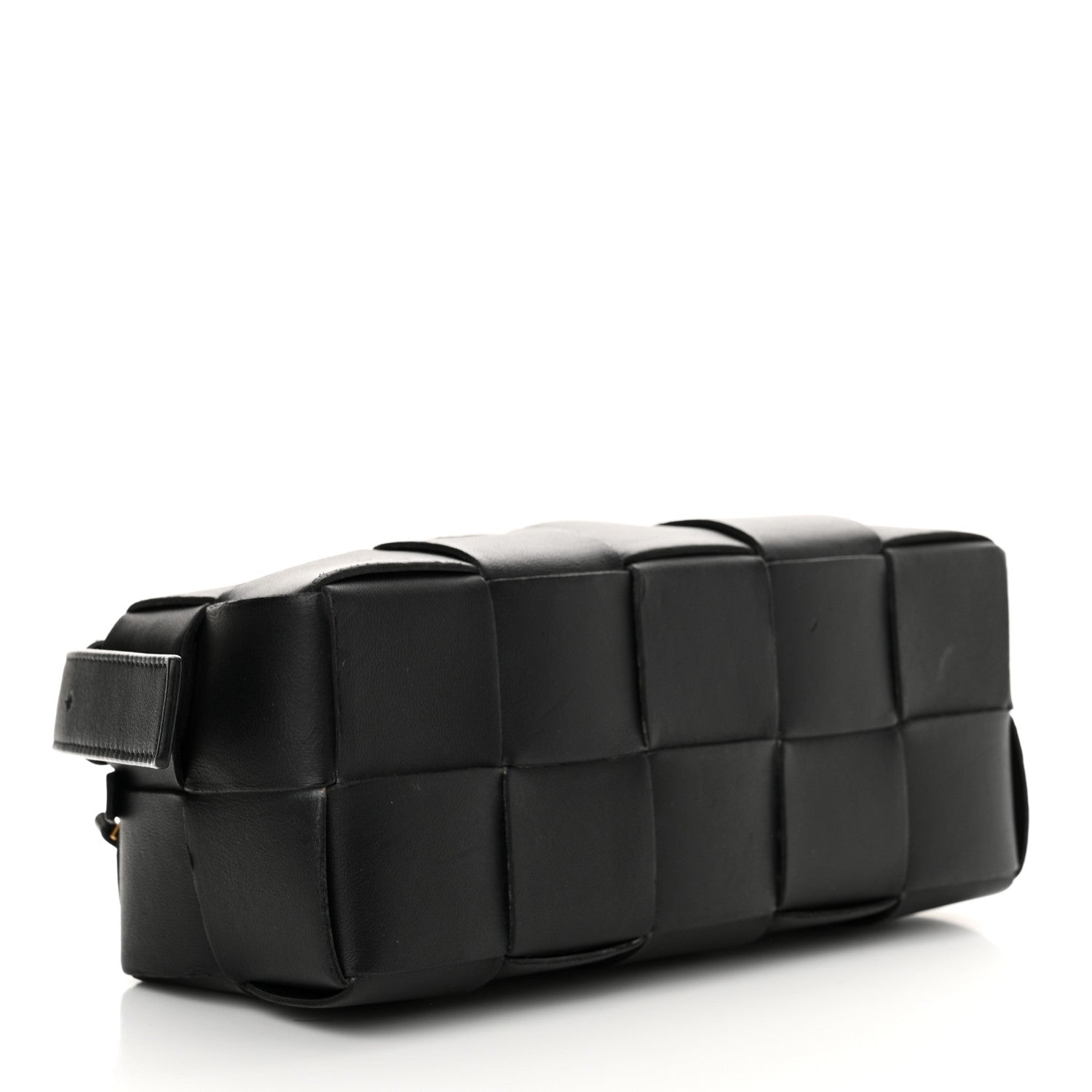 Bottega Veneta Lambskin Maxi Intrecciato Small Brick Cassette Bag Black 3 of 12