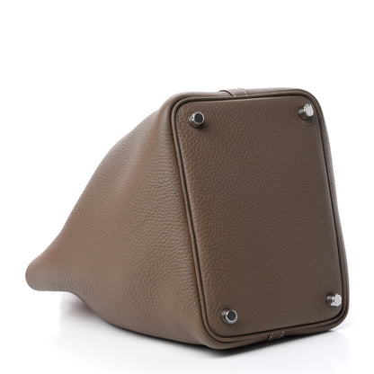 Hermes Taurillon Clemence Picotin Lock 18 PM Etoupe 4 of 11