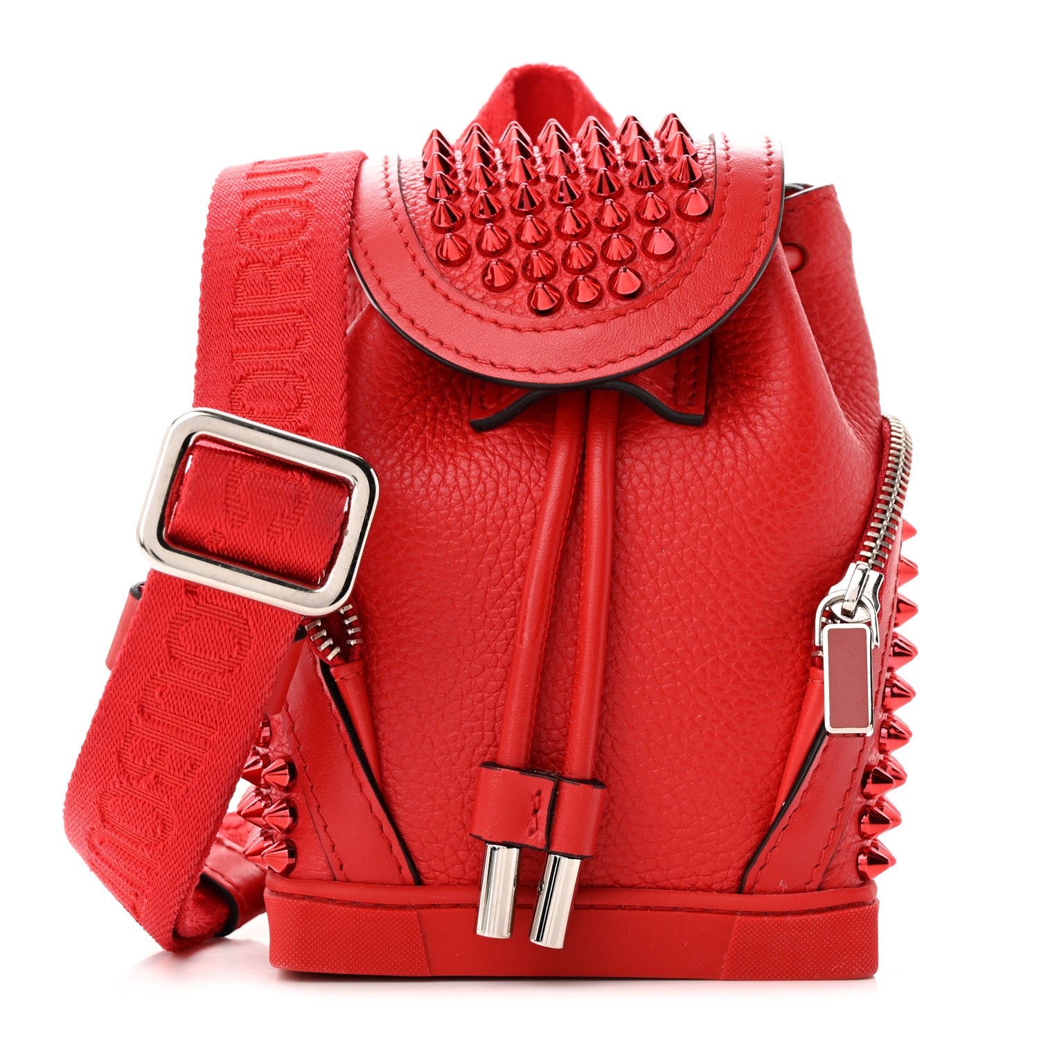 Christian Louboutin Calfskin Spiked Mini Explorafunk Keyring Bag Loubi 1 of 9