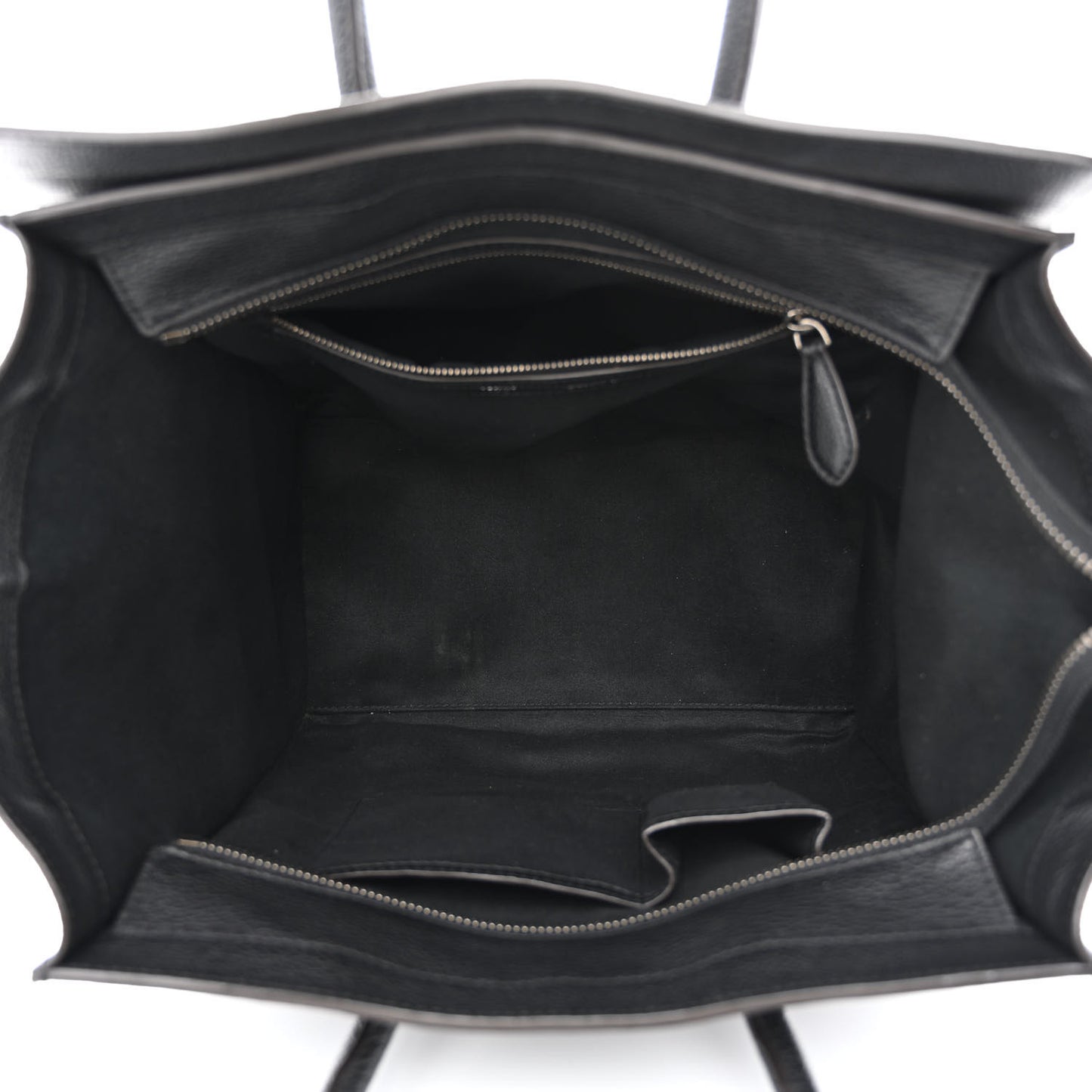 Drummed Calfskin Mini Luggage Black