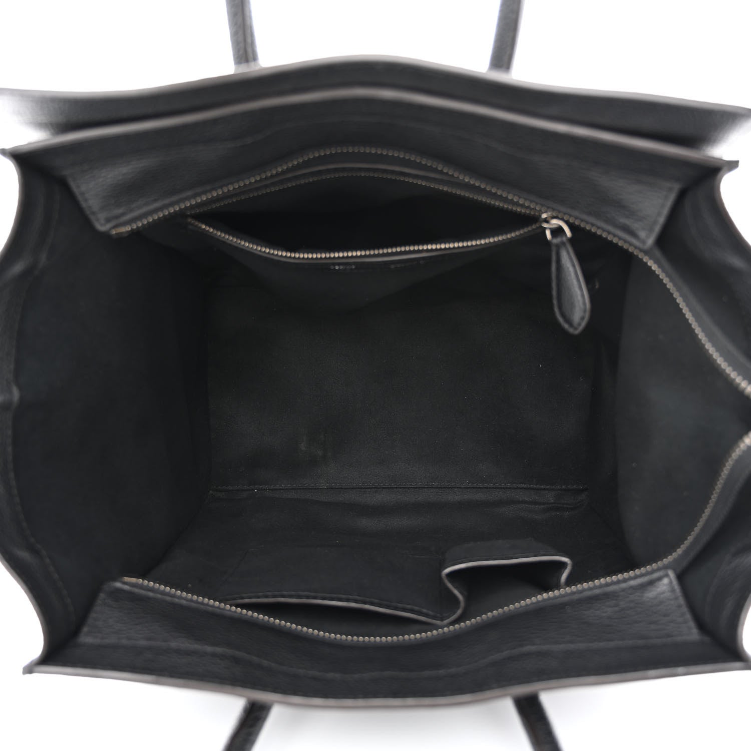 Celine Drummed Calfskin Mini Luggage Black 5 of 9