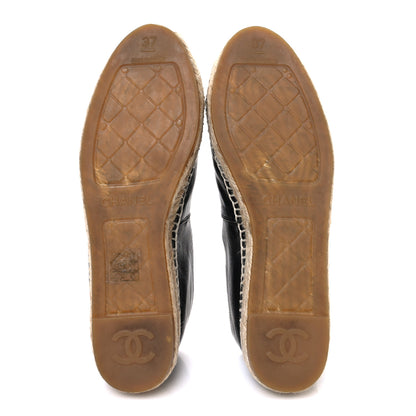 Chanel Lambskin CC Espadrilles 37 Black 7 of 11