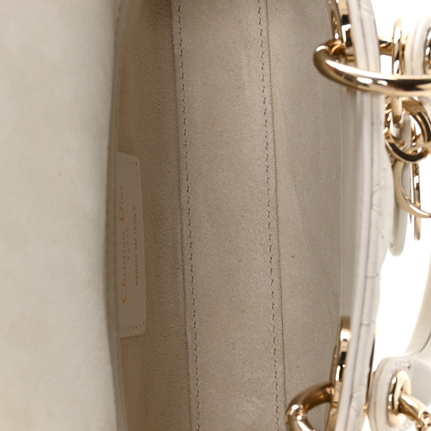 Lambskin Cannage Micro Lady D-Joy Latte