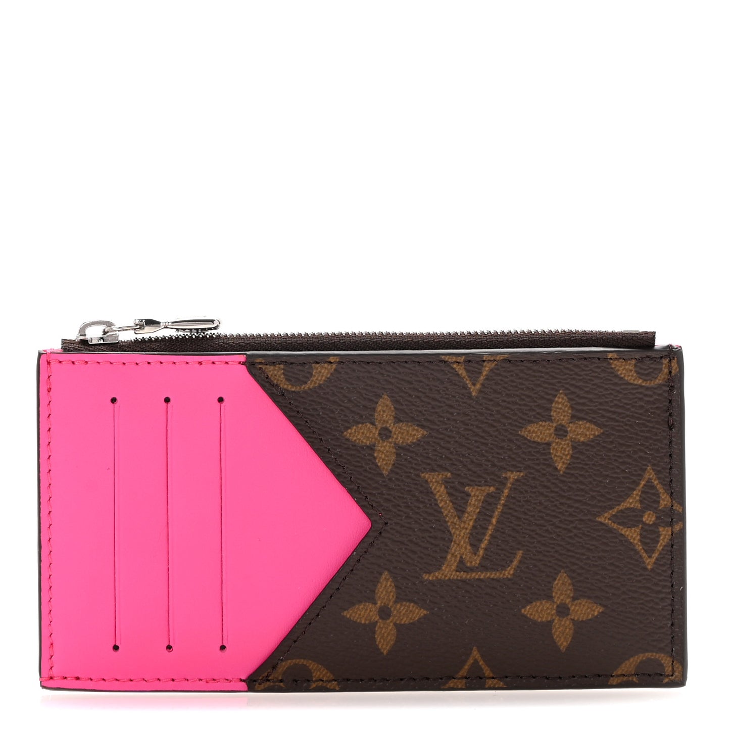 Monogram Calfskin Coin Card Holder Rose