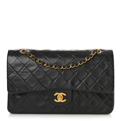 Chanel Lambskin Quilted Medium Double Flap Black 1 of 15