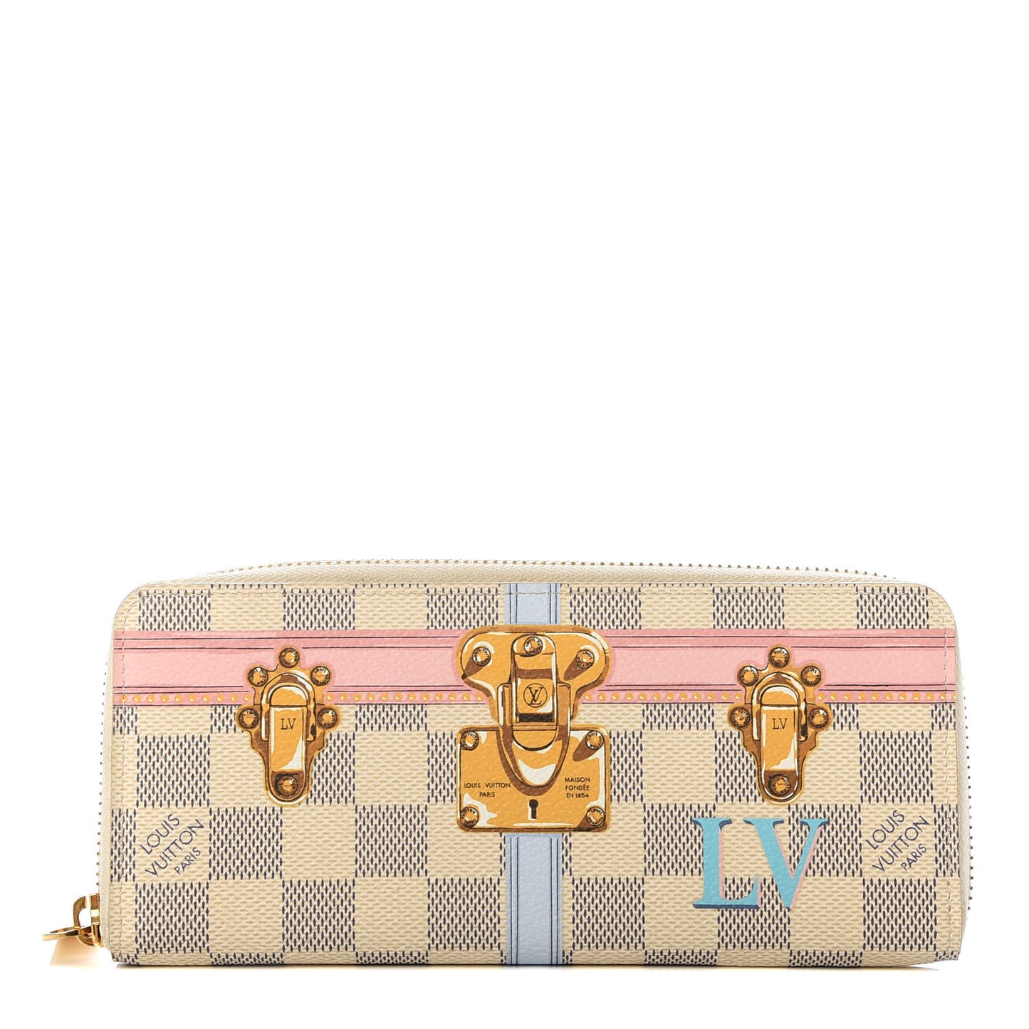 Damier Azur Summer Trunks Clemence Wallet