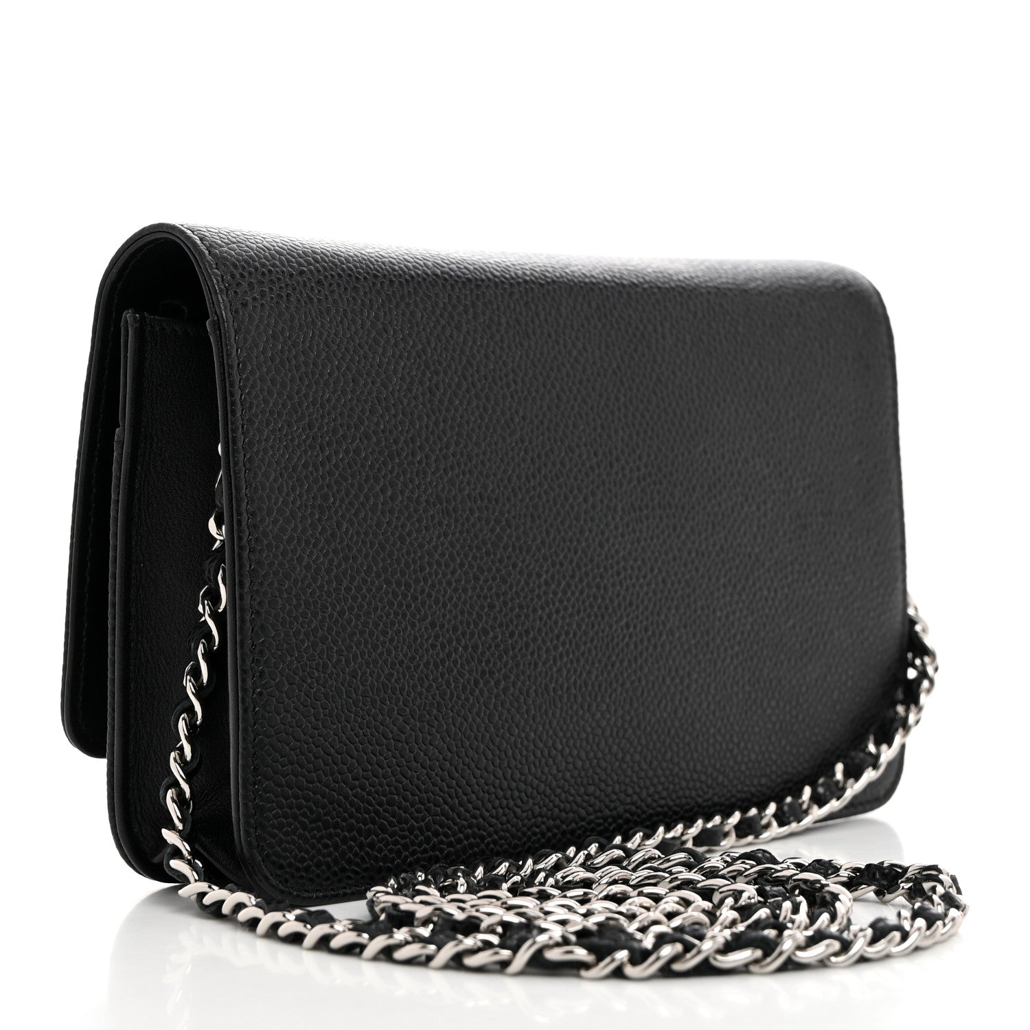 Chanel Caviar Timeless CC Wallet On Chain WOC Black 3 of 10