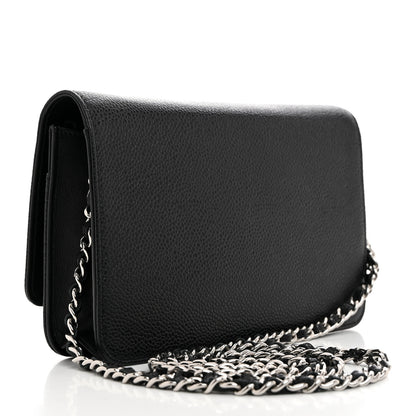 Chanel Caviar Timeless CC Wallet On Chain WOC Black 3 of 10