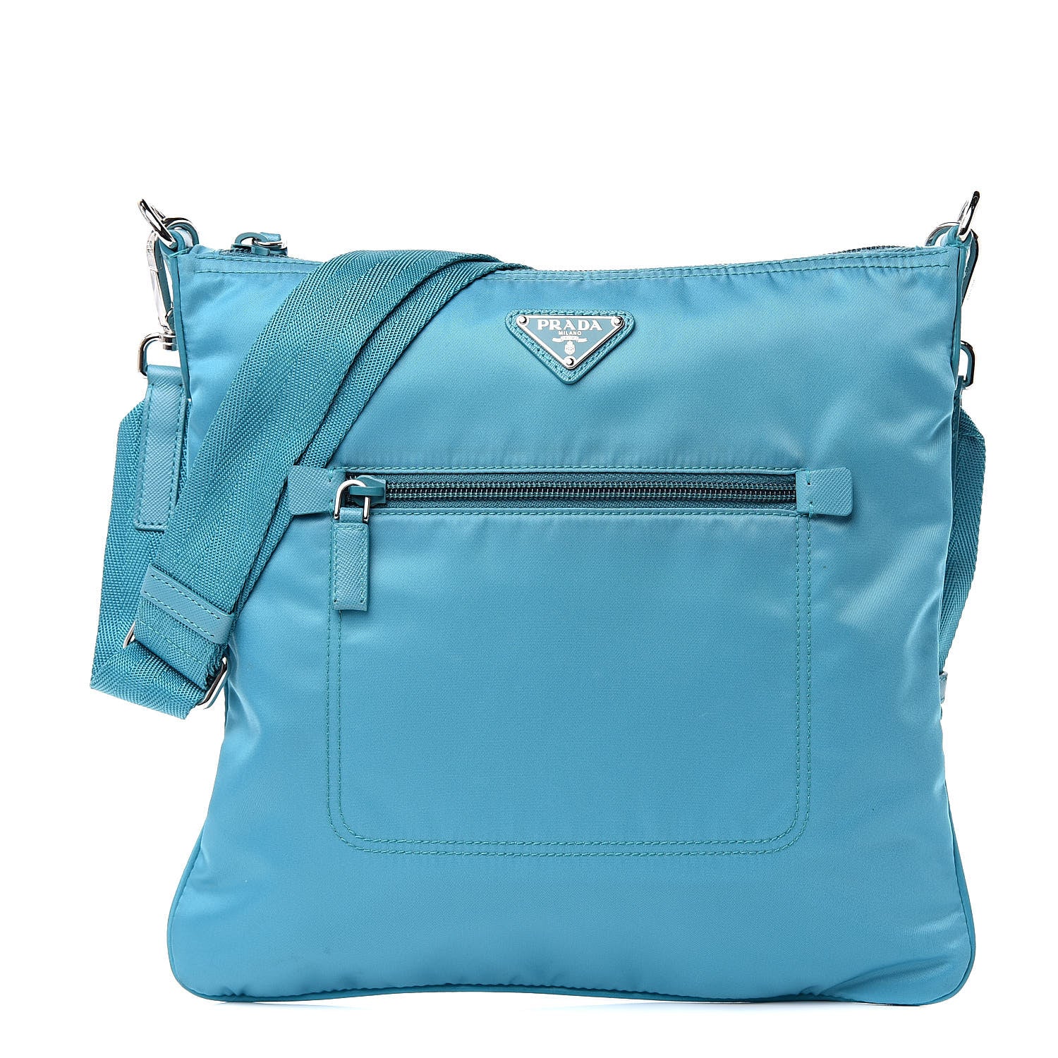 Prada Nylon Vela Flat Messenger Bag Turchese 1 of 9