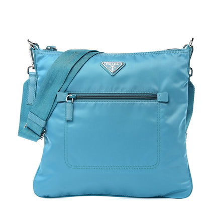 Prada Nylon Vela Flat Messenger Bag Turchese 1 of 9