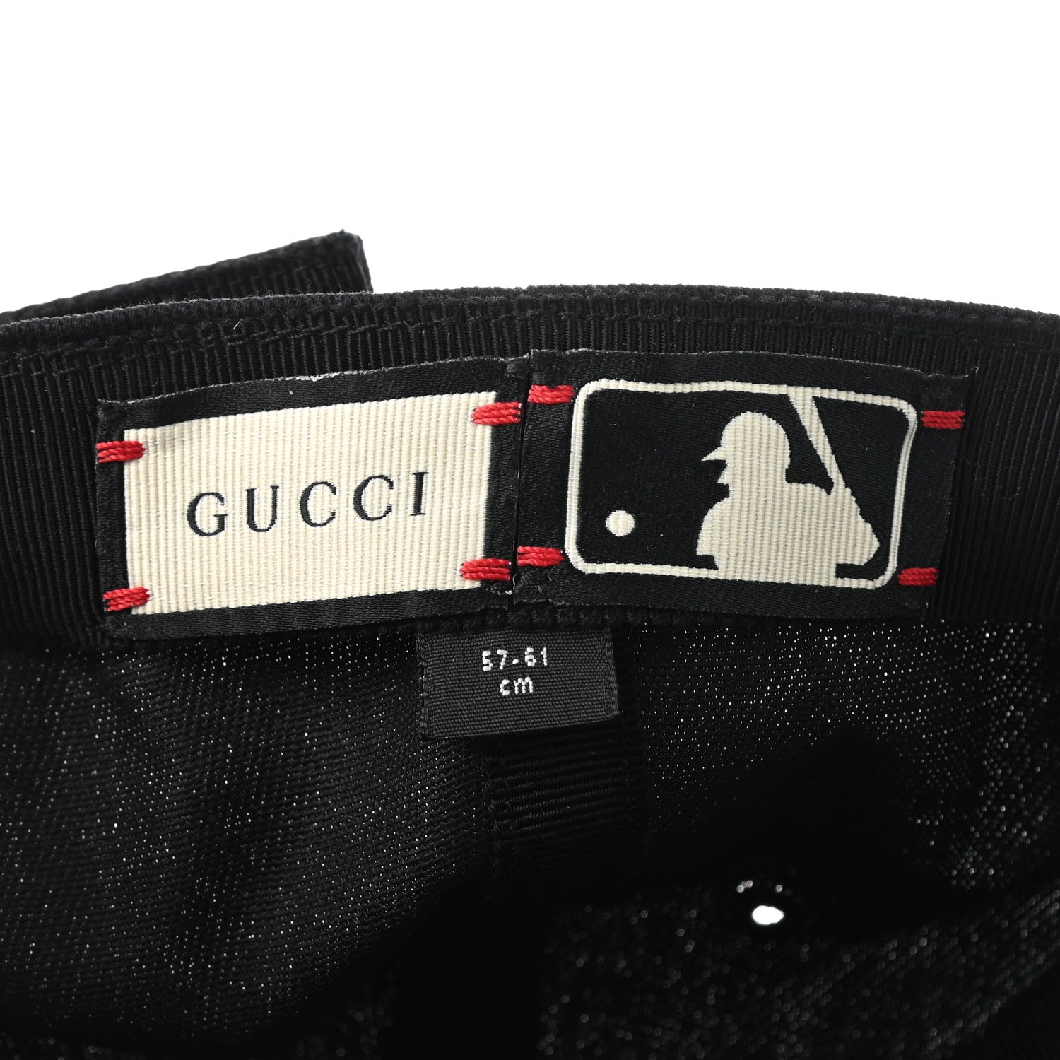 Gucci X MLB Cotton NY Yankees Baseball Hat 57-61 Black 8 of 9
