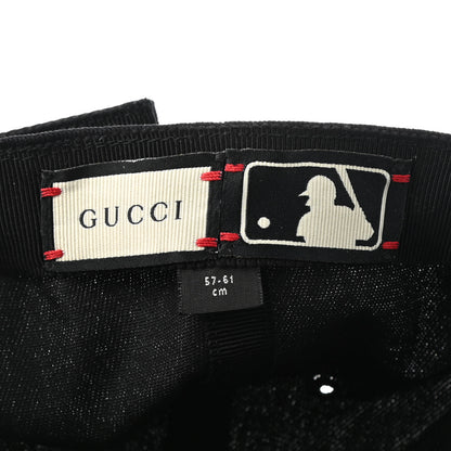 Gucci X MLB Cotton NY Yankees Baseball Hat 57-61 Black 8 of 9