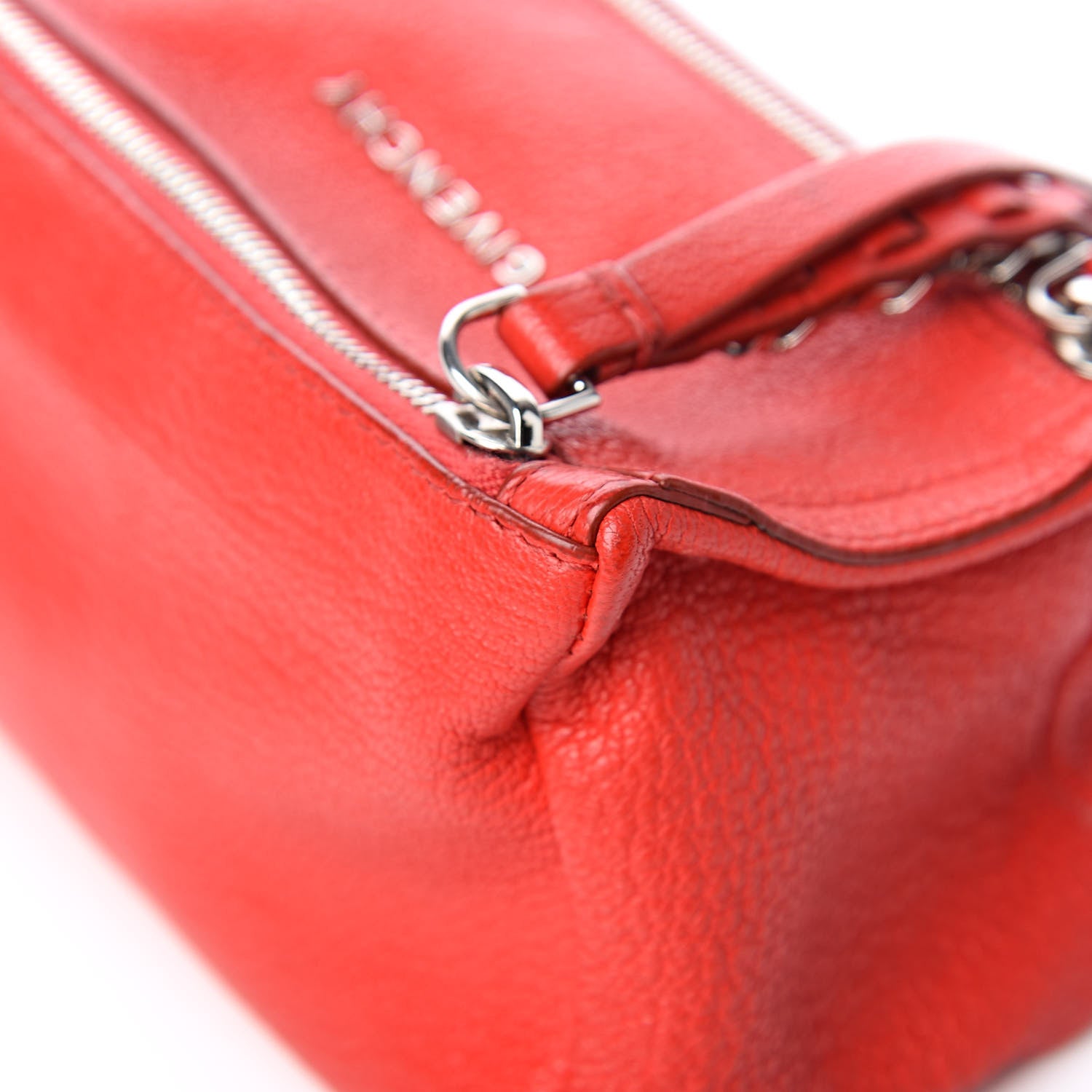 Givenchy Sugar Goatskin Pandora Wristlet Red 8 of 10