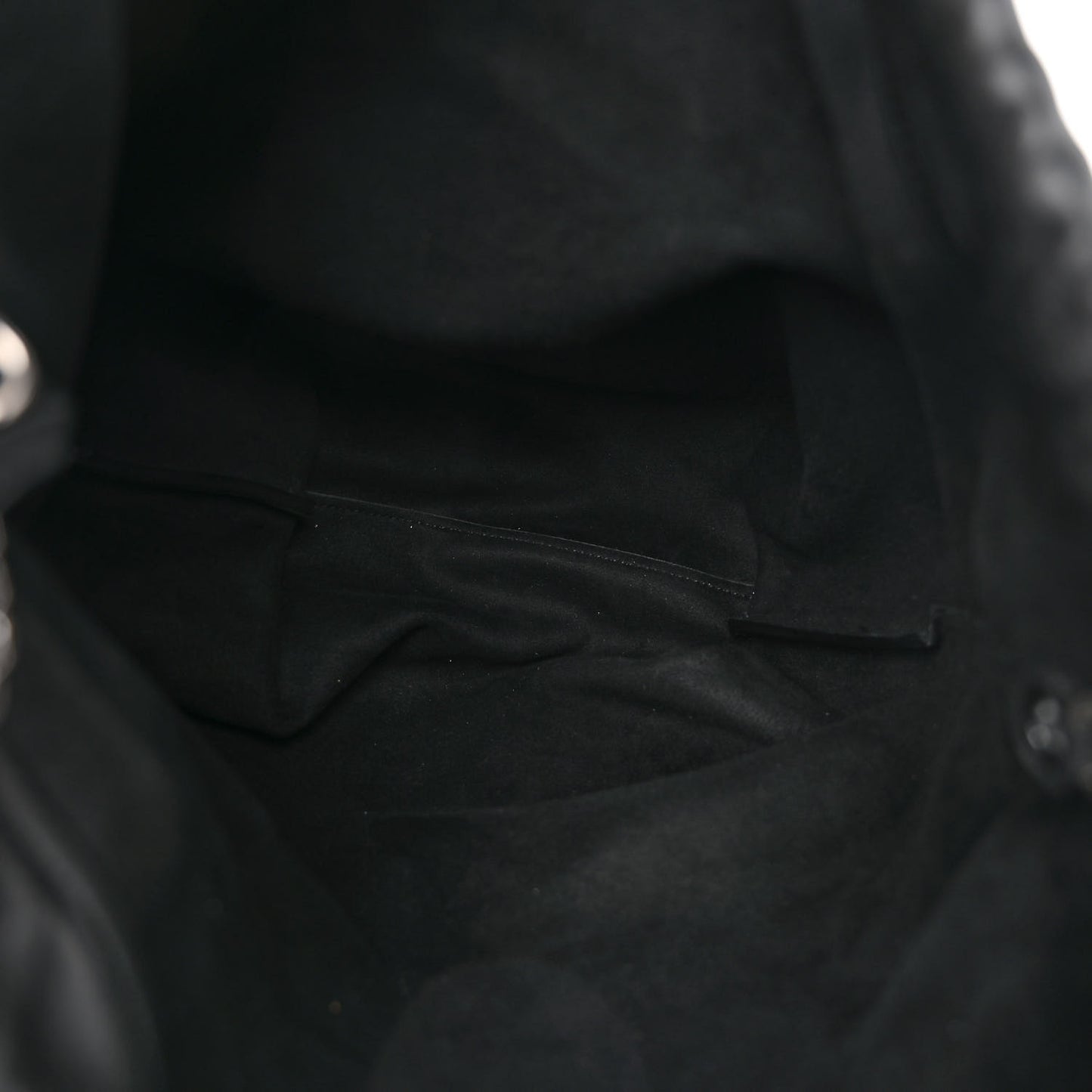 Lambskin Teddy Drawstring Bag Black