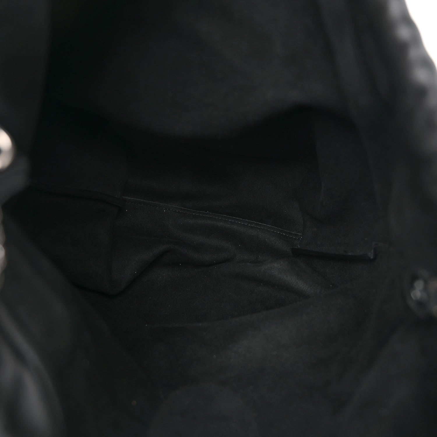 Saint Laurent Lambskin Teddy Drawstring Bag Black 5 of 11