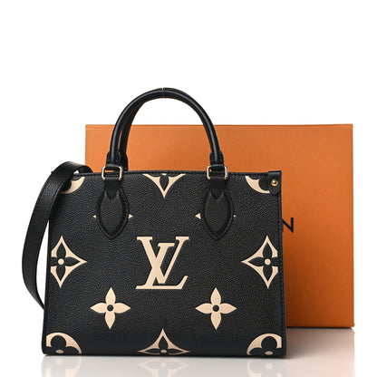 Louis Vuitton Empreinte Monogram Giant Onthego PM Black Beige 9 of 9