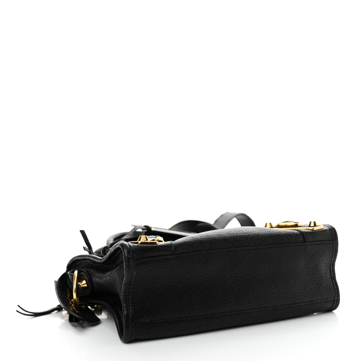 Balenciaga Chevre Gold Metallic Edge Hardware Mini City Black 5 of 16
