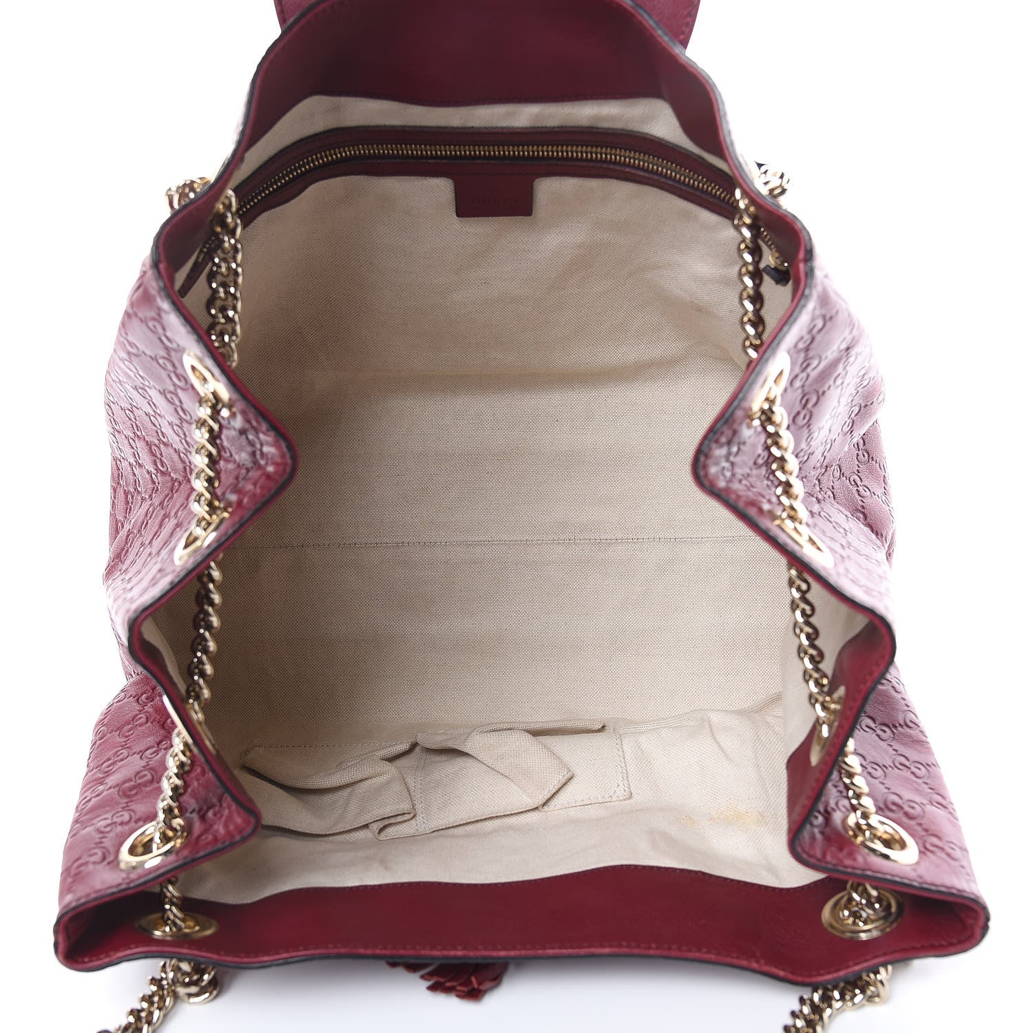 Gucci Soft Guccissima Medium Emily Shoulder Bag Classic Ruby 5 of 19