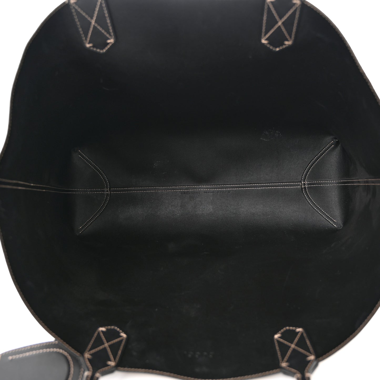 Calfskin GG Supreme Monogram Large Reversible Tote Black