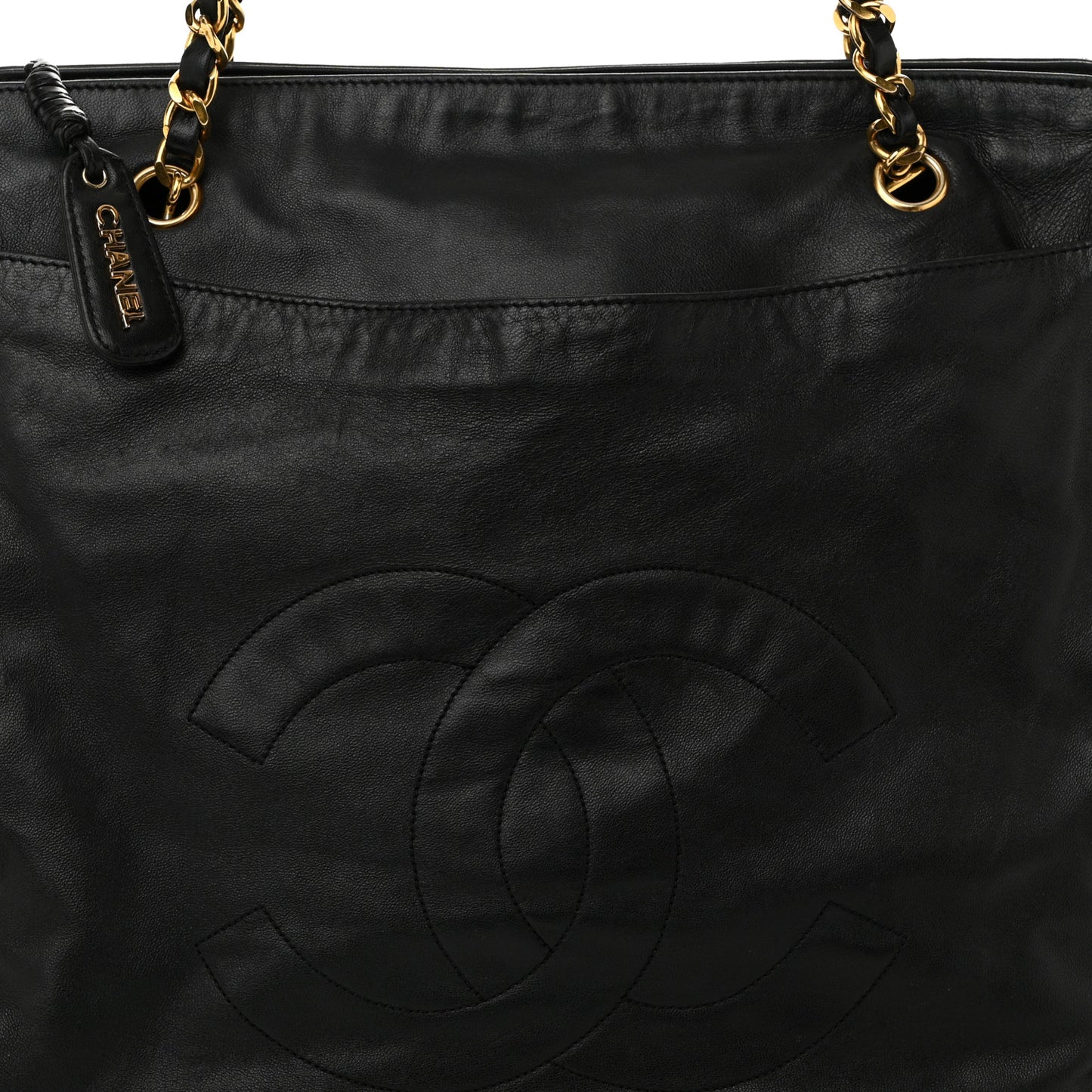 Lambskin CC Shoulder Bag Black