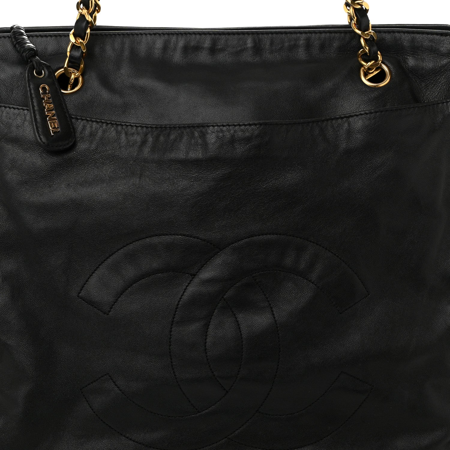Chanel Lambskin CC Shoulder Bag Black 8 of 12