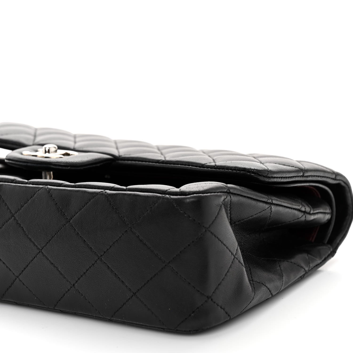 Chanel Lambskin Quilted Medium Double Flap Black 10 of 10
