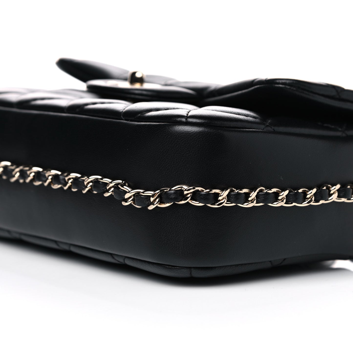 Lambskin Quilted Small My Precious Flap Black