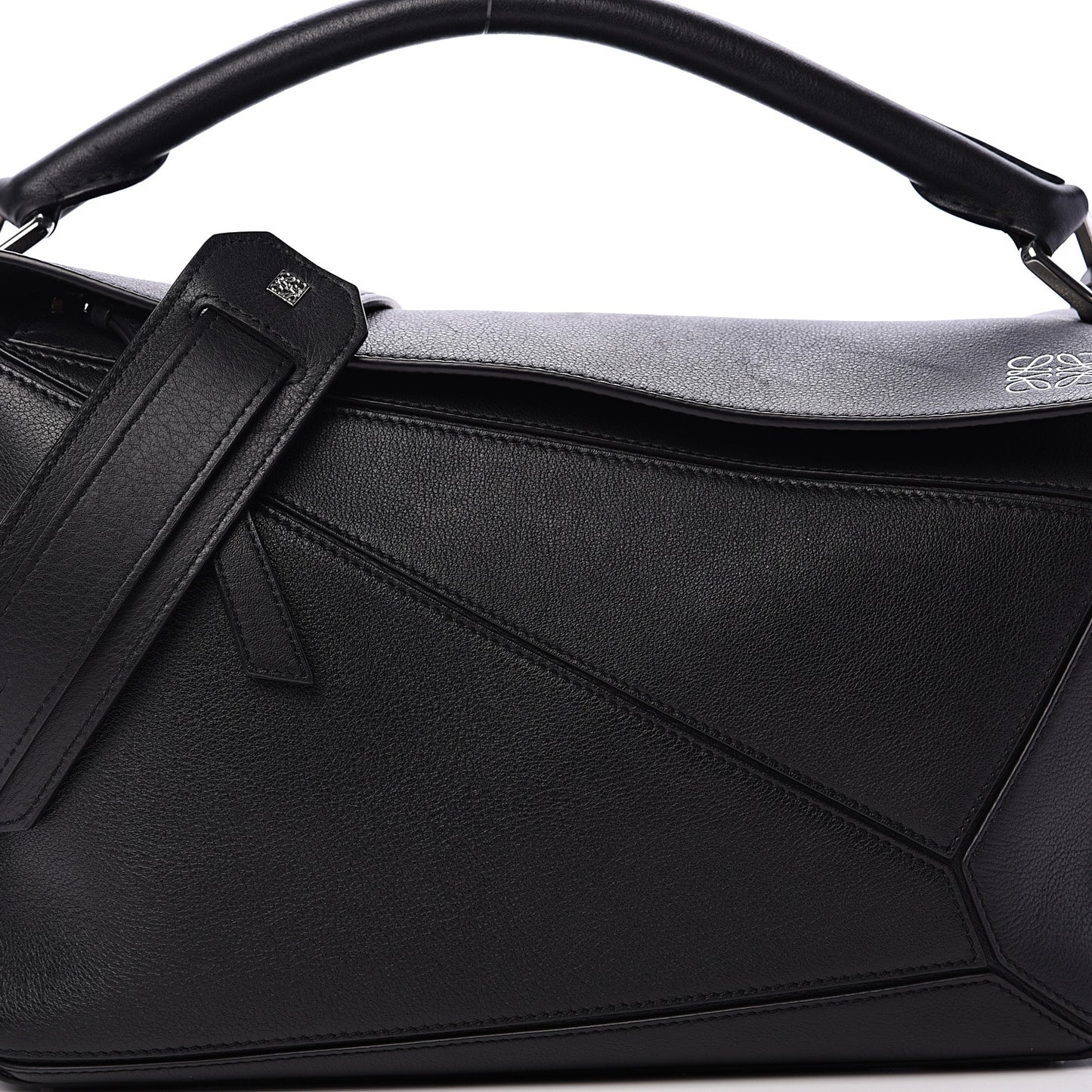 Calfskin Medium Puzzle Bag Black