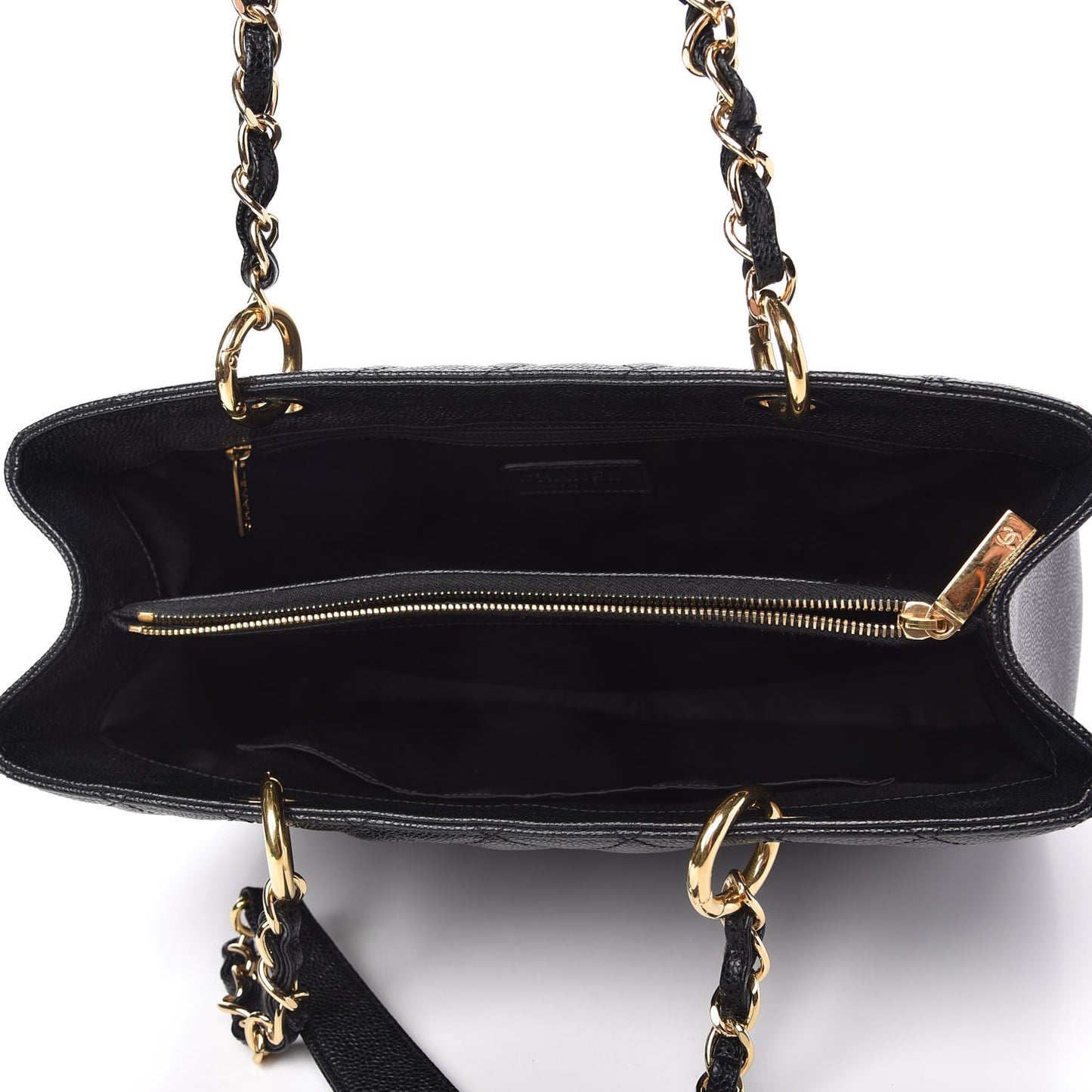 Caviar Quilted Grand Shopping Tote GST Black