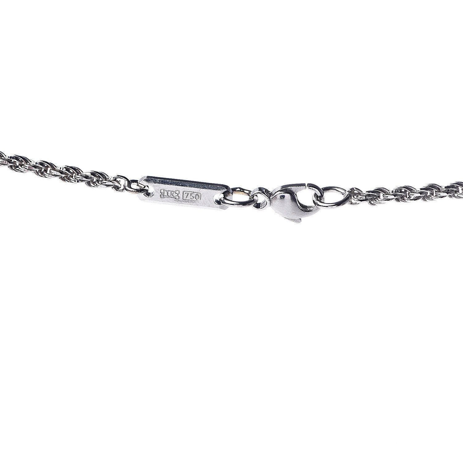 Chopard 18K White Gold Diamond Happy Diamonds Icons Oval Pendant Necklace 4 of 5