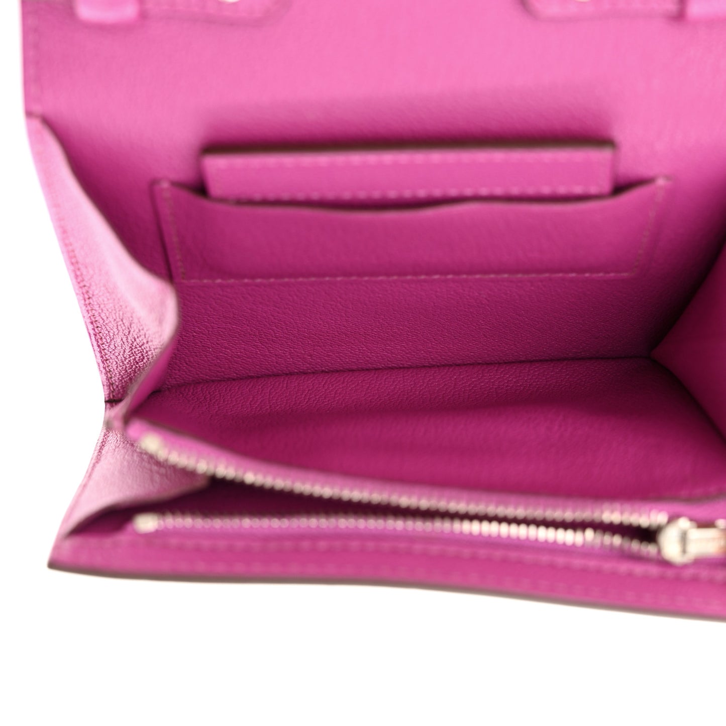 Chevre Mysore Mini Cinhetic Wallet Rose Pourpre
