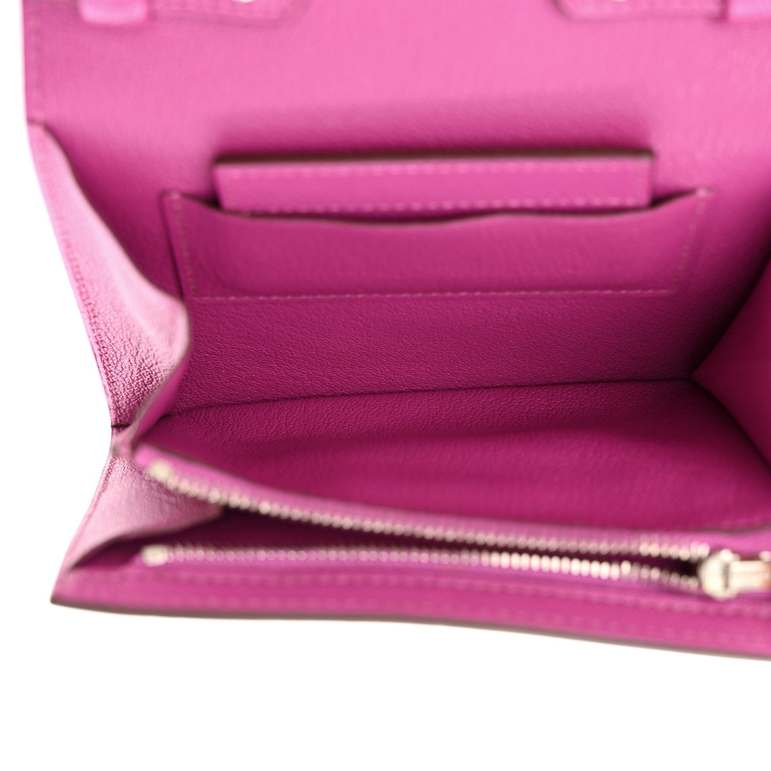 Hermes Chevre Mysore Mini Cinhetic Wallet Rose Pourpre 6 of 11