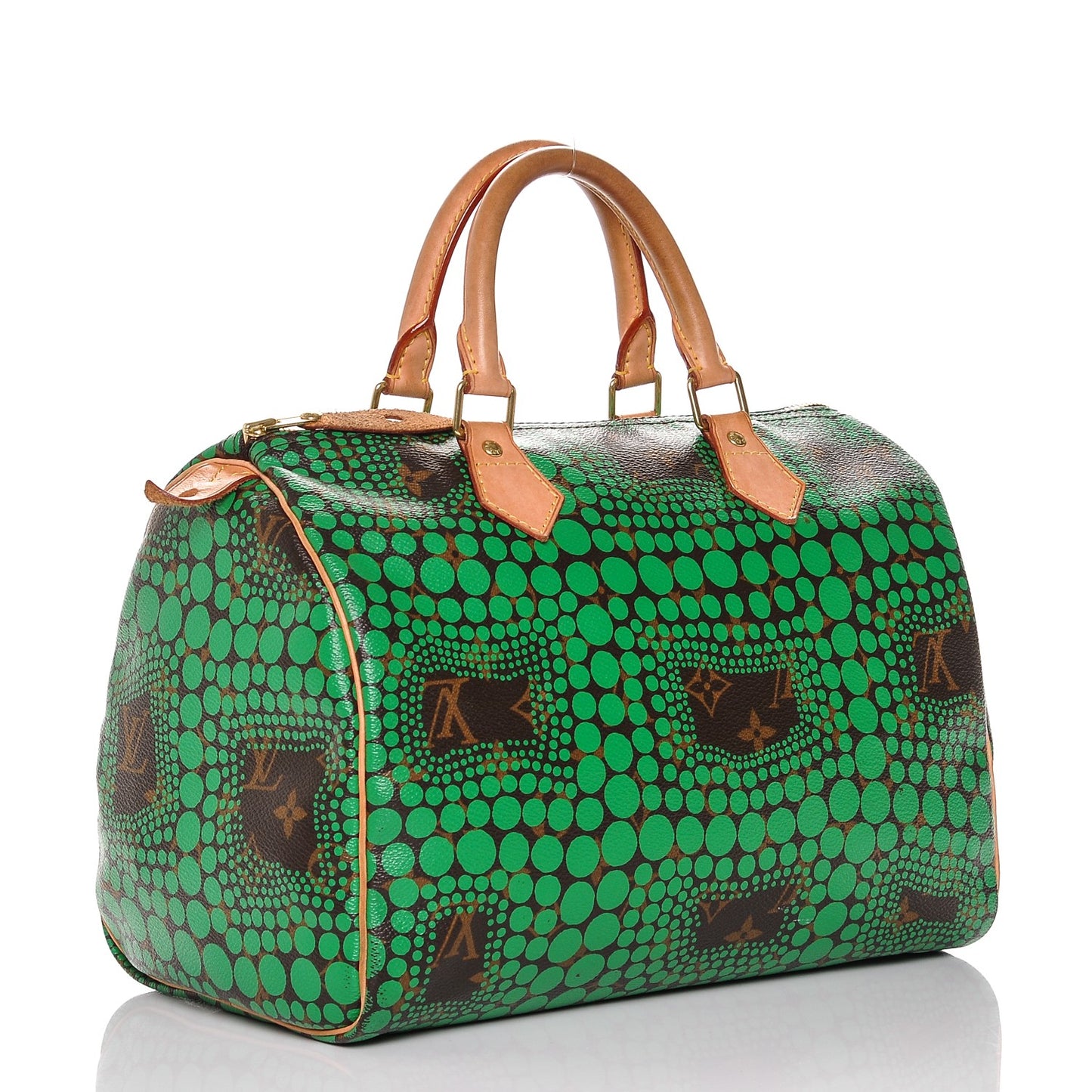Monogram Kusama Town Speedy 30 Green