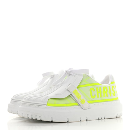 Christian Dior Reflective Fabric Shaded Dior-ID Platform Sneakers 38 Yellow Fluo 3 of 9