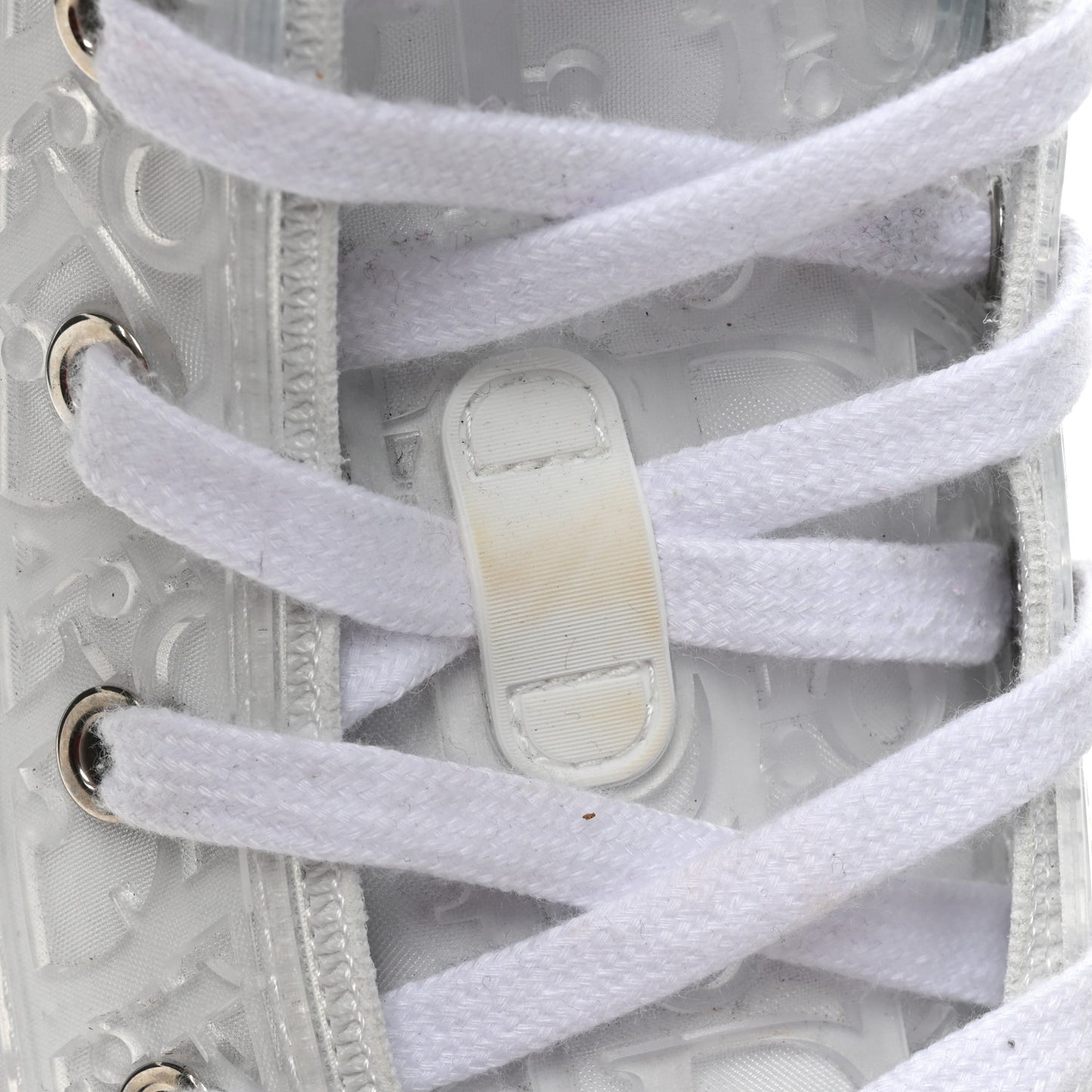 PVC Oblique Embossed Mens B23 High Top Sneakers 44 White