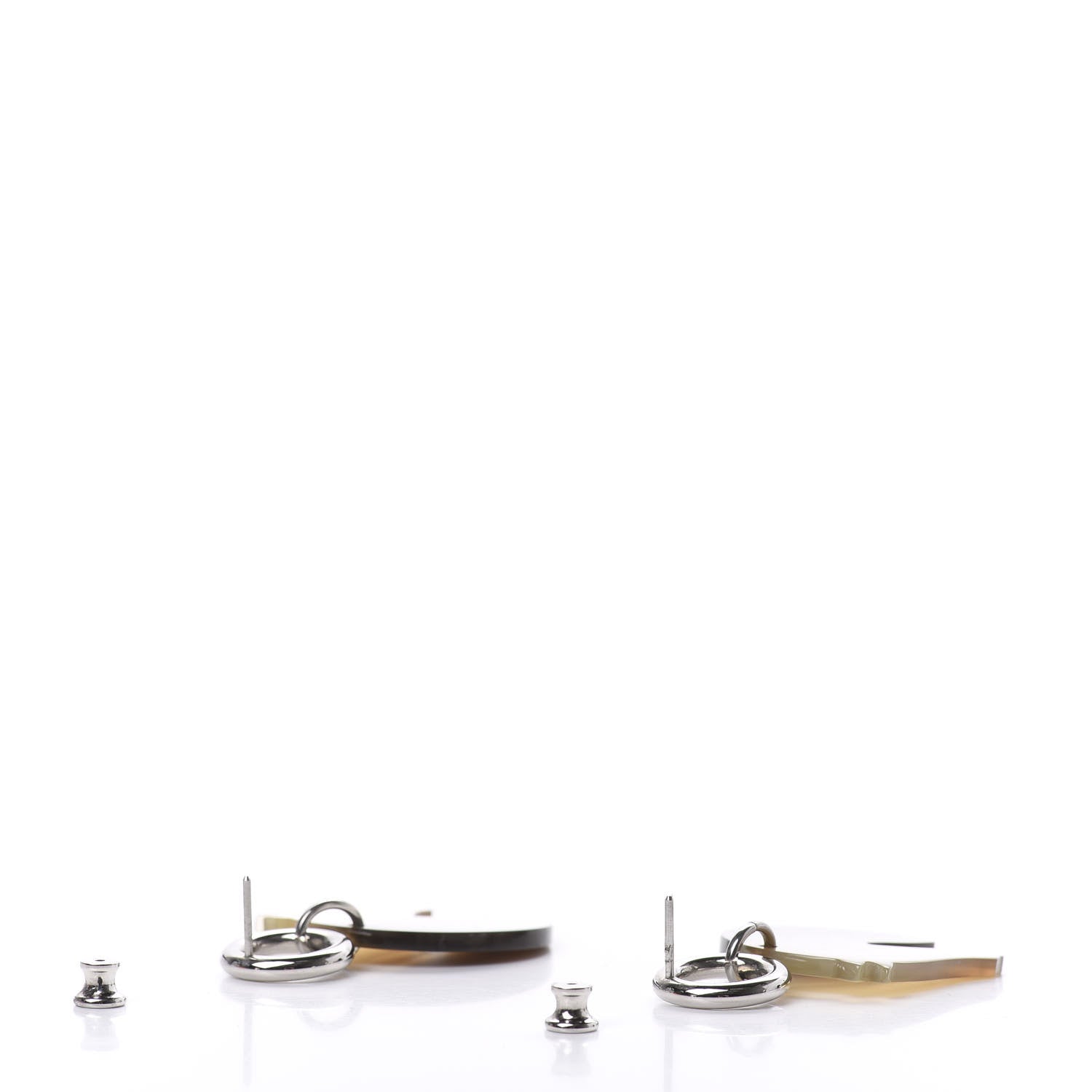 Hermes Buffalo Horn Tatersale Earrings 3 of 6
