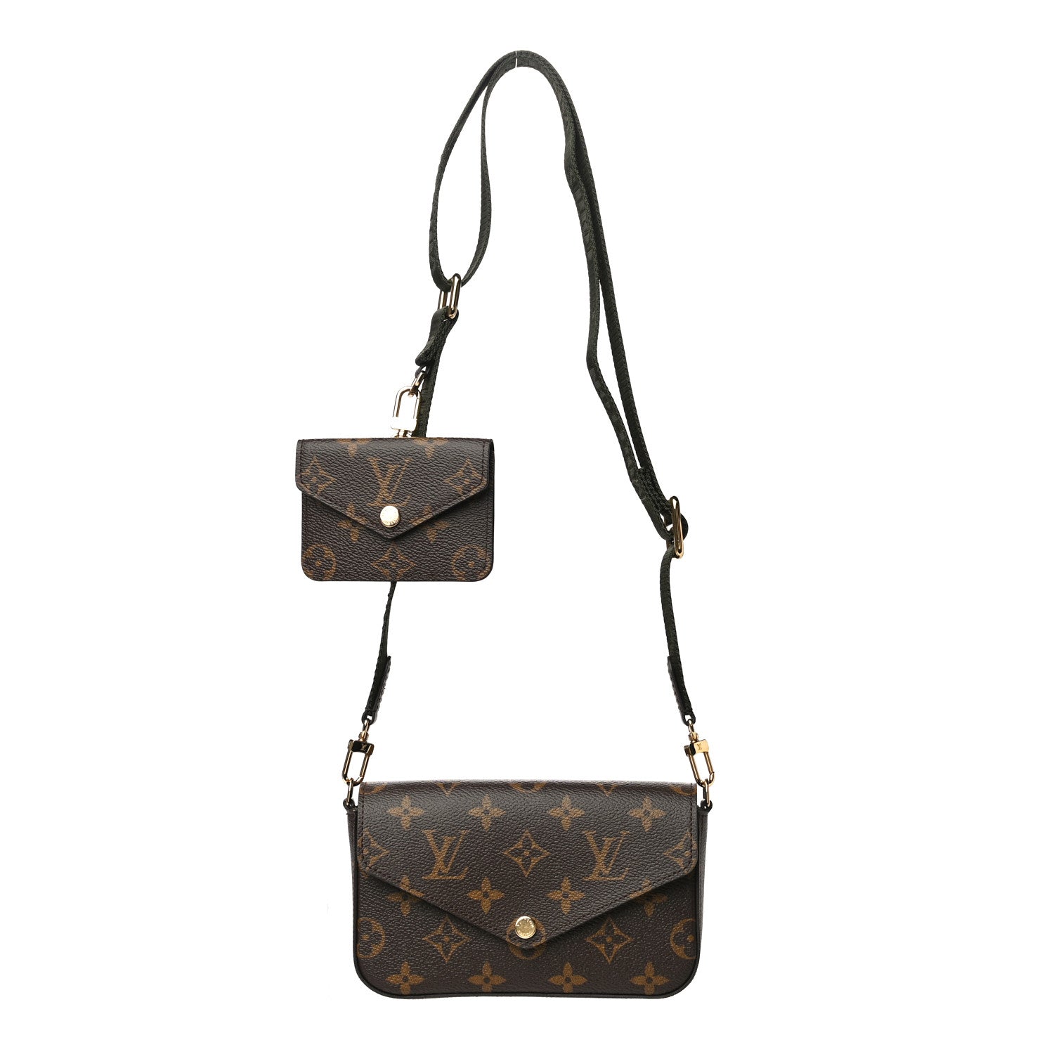 Louis Vuitton Monogram Felicie Strap & Go Kaki 1 of 14