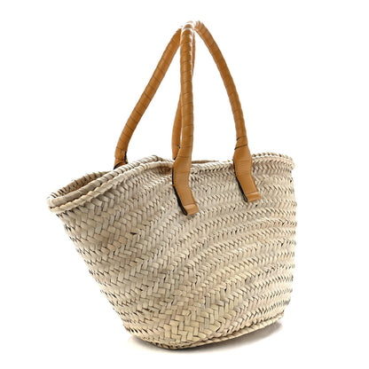 Chloe Raffia Small Grain Calfskin Medium Marcie Basket Yellow 3 of 11