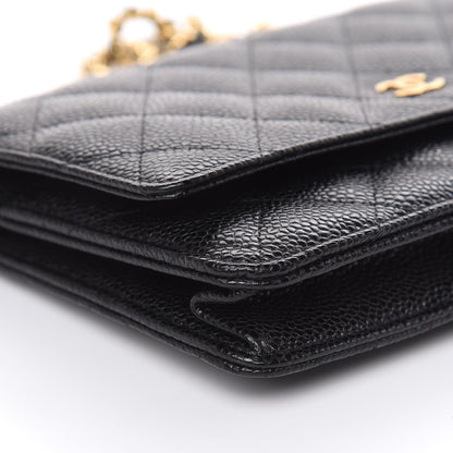 Chanel Caviar Quilted Wallet On Chain WOC Black 9 of 12