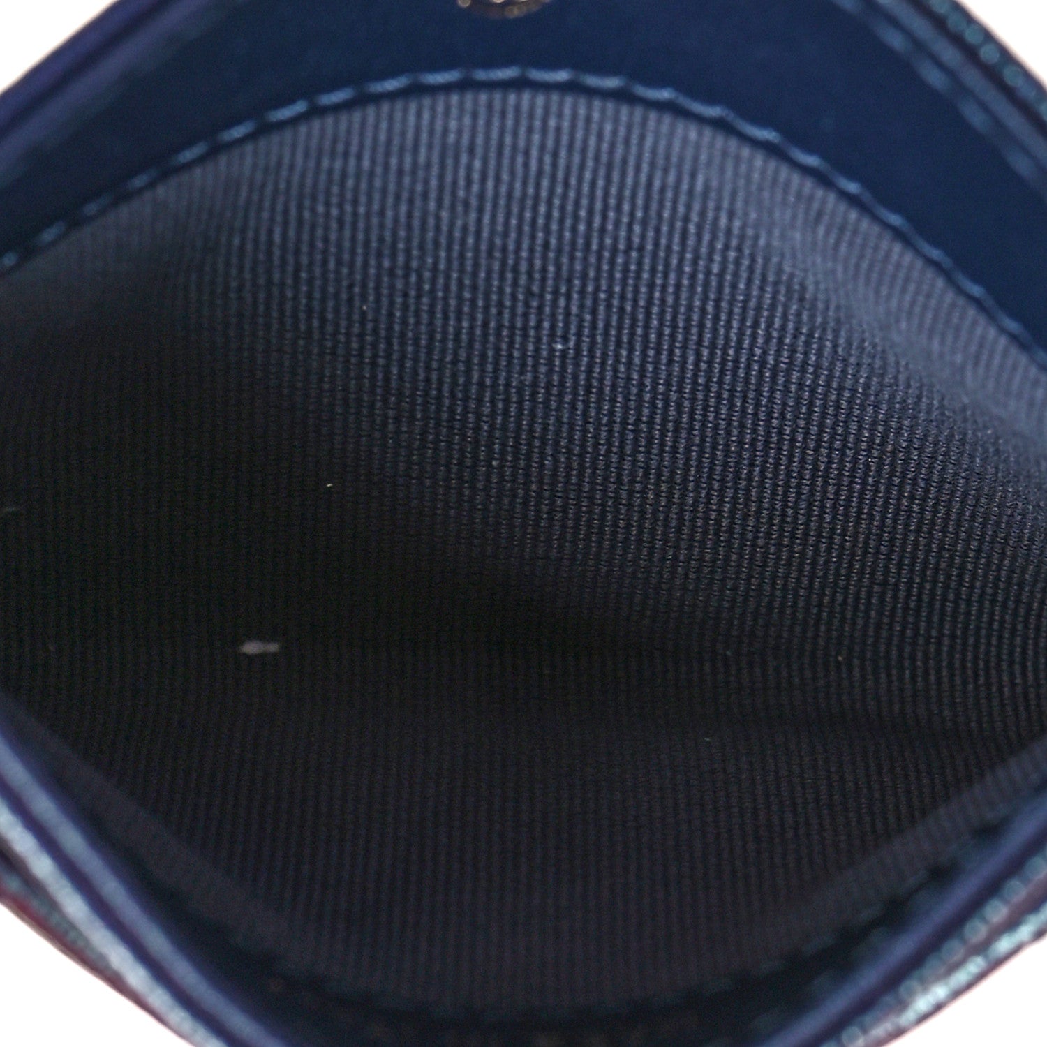 Chanel Iridescent Caviar Quilted Card Holder Dark Blue 5 of 9