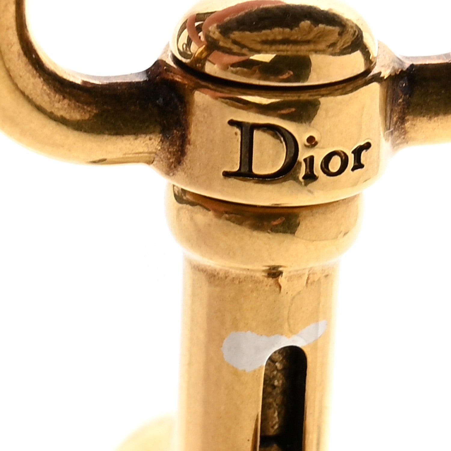 Christian Dior Canvas Embroidered Key Chain Shoulder Strap Blue White 6 of 7