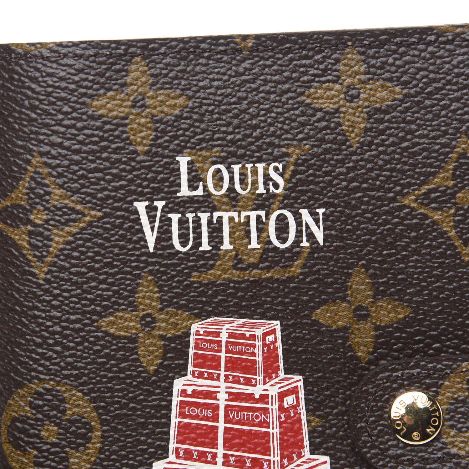 Louis Vuitton Monogram Malle Empilees Stacked Trunks Small Ring Agenda Cover 6 of 7