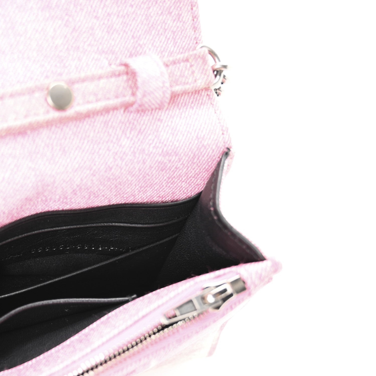 Balenciaga Nappa Denim Printed Hourglass Chain Bag Denim Pink 8 of 12