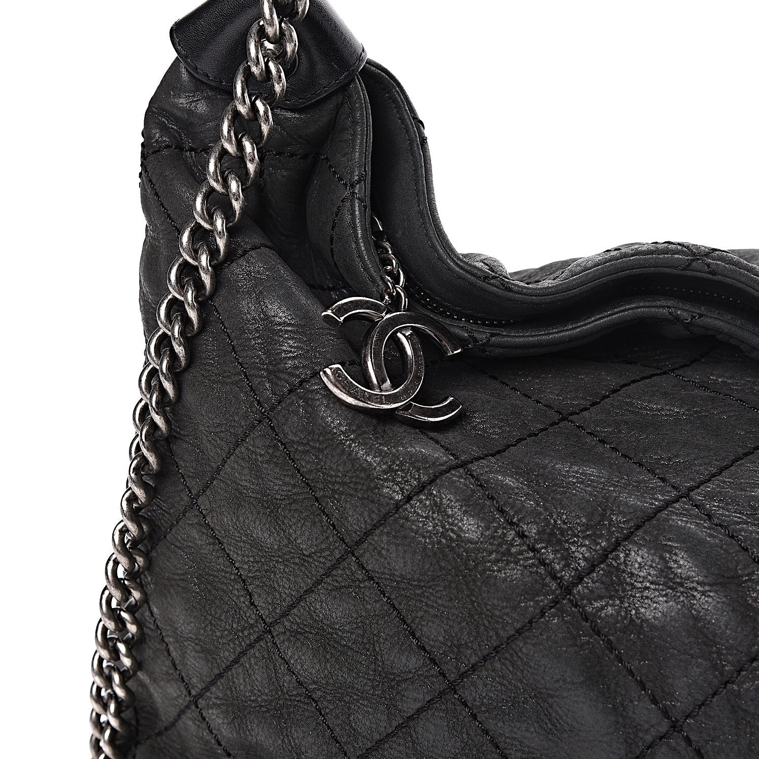 Chanel Iridescent Calfskin Coco Daily Hobo Black 8 of 18
