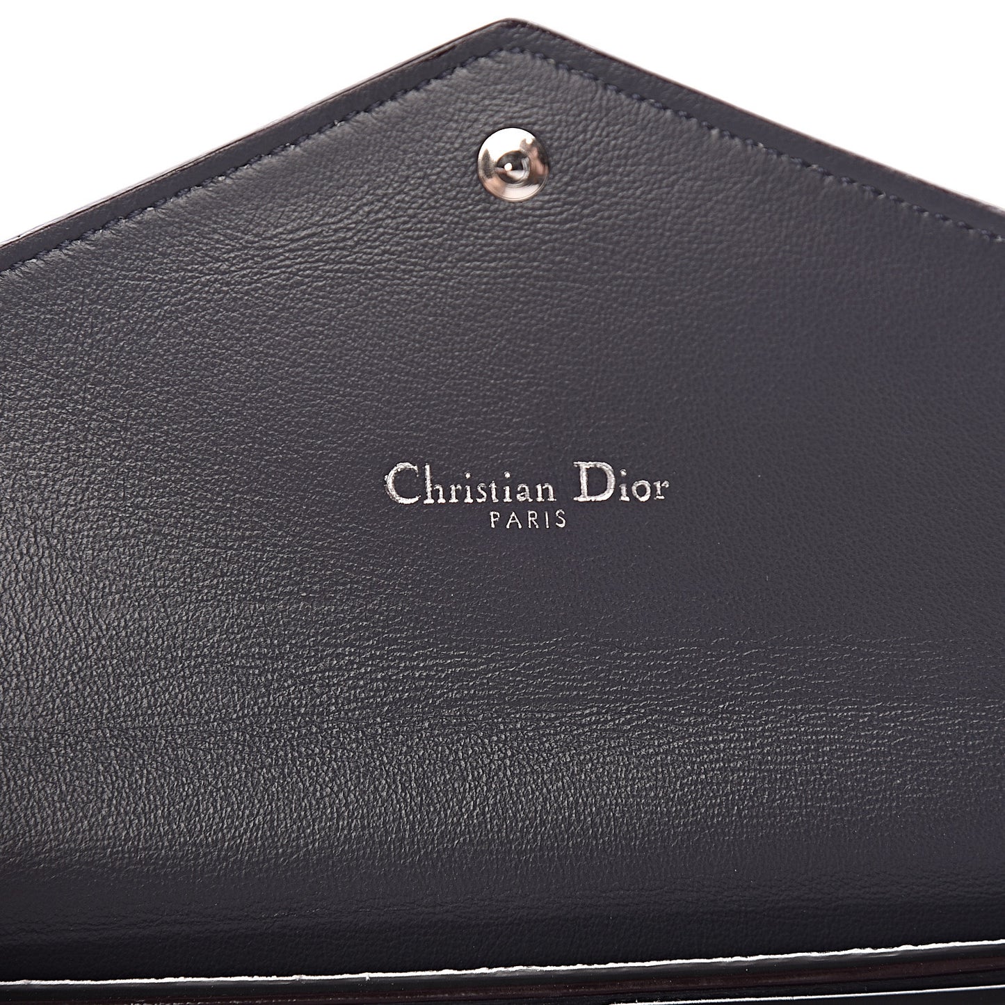 Metallic Bullcalf Diorissimo Slim Envelope Wallet Pink