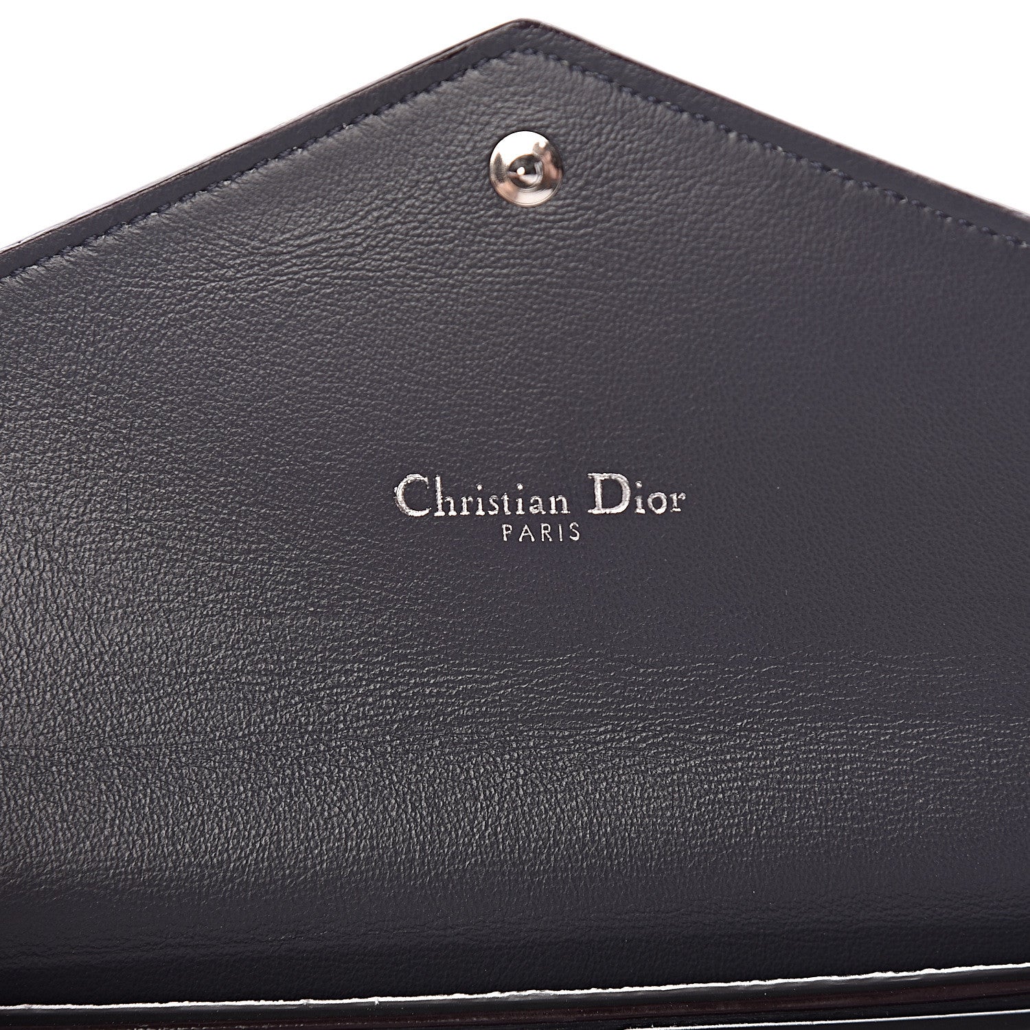 Christian Dior Metallic Bullcalf Diorissimo Slim Envelope Wallet Pink 6 of 13