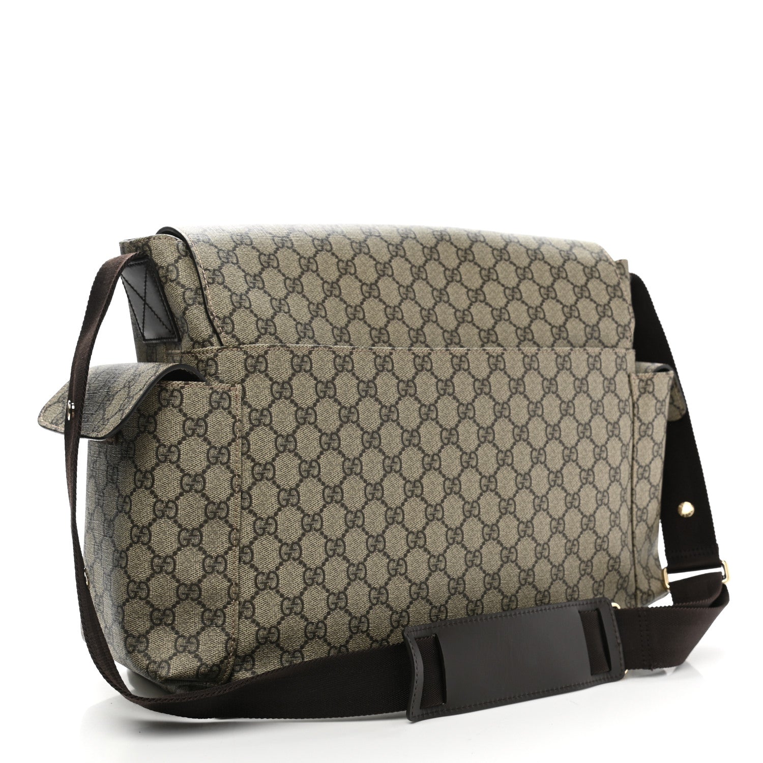 Gucci GG Plus Monogram Messenger Diaper Bag Dark Brown 4 of 11